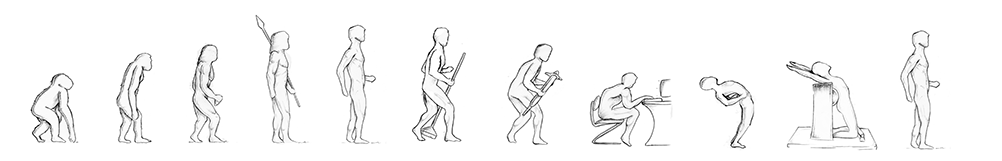 Evolution des Menschen als Grafik